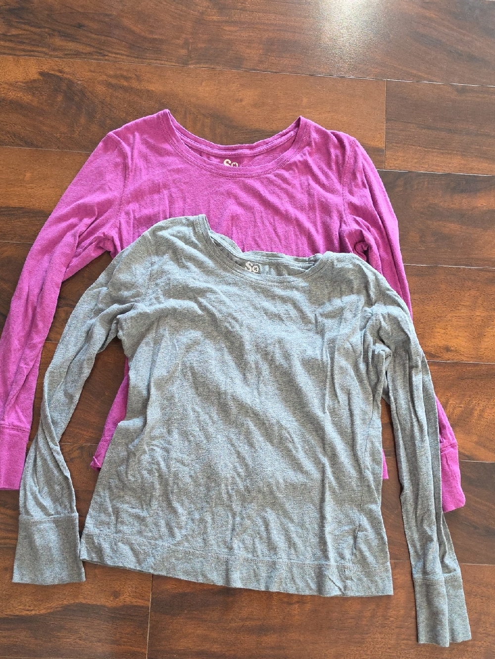 SO Brand 2 Pack (Light Purple/gray) Long-Sleeve Tops Size XL